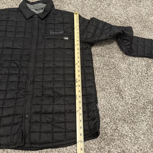 The North Face Shirt Jacket Men’s Large Black ThermoBall Eco Quilted Snap Front - Picture 7 of 8